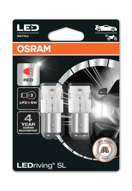 LED drivende LED-lampe SL P21/5W – Rød – produktbillede forfra | OSRAM