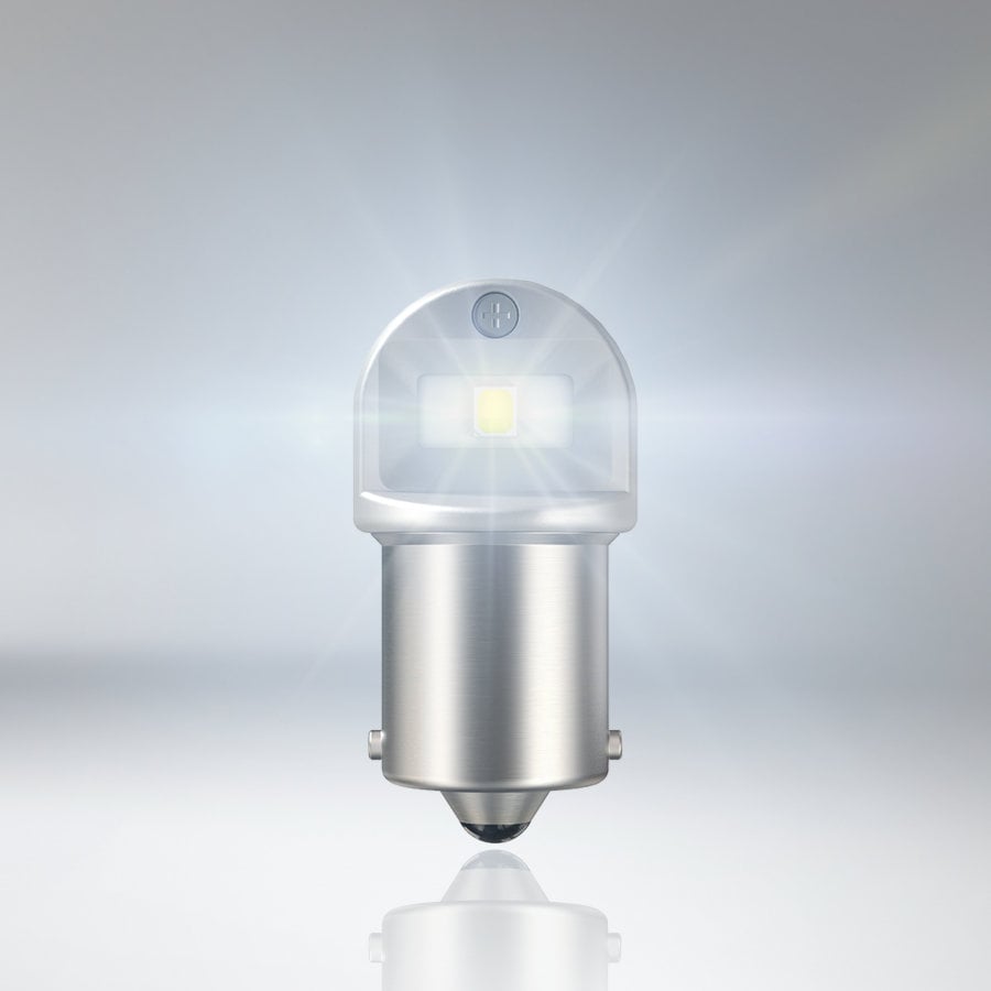 LEDkørende LED-lampe SL R5W – BA15S – Hvid – nærbillede detaljer | OSRAM