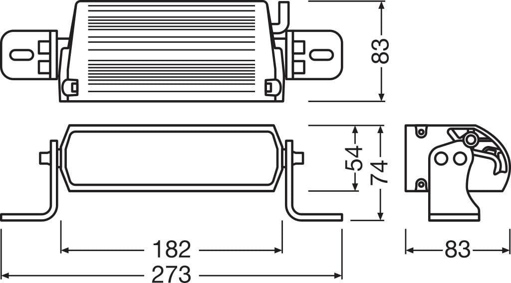 supplerende produktbillede af LEDriving LIGHTBAR FX125 – SP GEN 2 – SPOT – OSRAM