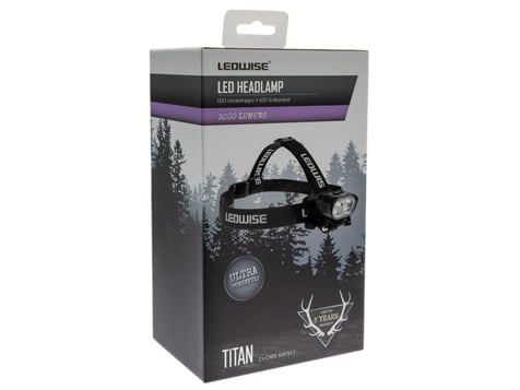 installationsvisning til Ledwise Legend Titan pandelampe - LEDWISE