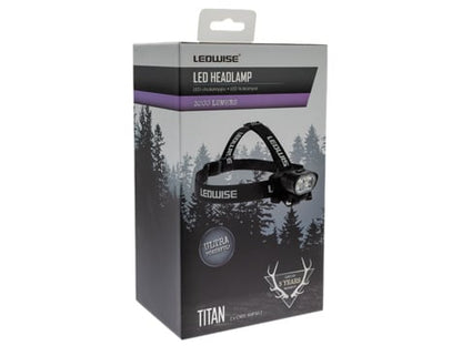 installationsvisning til Ledwise Legend Titan pandelampe - LEDWISE