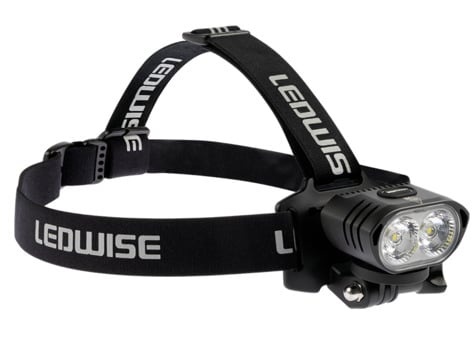 nærbillede af detaljer og materialer af Ledwise Legend Titanium pandelampe – LEDWISE