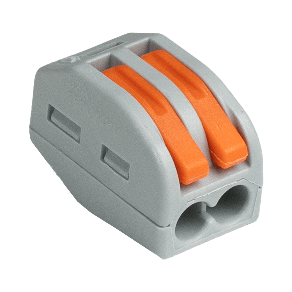 Håndtagsmøtrik Wire Connector – 2 Port – LXPCT-212 – LUXTAR – Produktbillede set forfra | LUXTAR