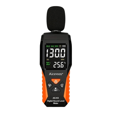 Lydmåler Digital - Decibelmåler 30 - 130dB Batteridrevet Decibelmeter - Carlevel - 