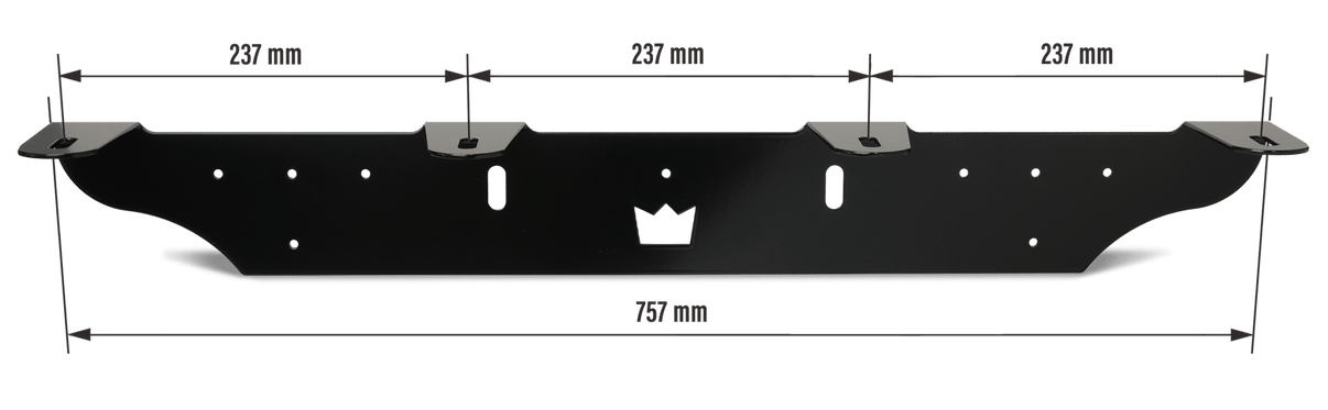 Extraljusfäste Svart 4/ 225mm – Long fixpoints – LUXTAR – förpackning och innehåll | LUXTAR