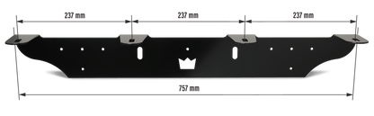 Extraljusfäste Svart 4/ 225mm – Long fixpoints – LUXTAR – förpackning och innehåll | LUXTAR
