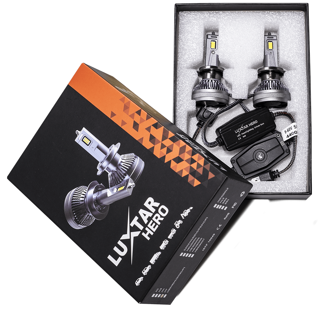 HERO H1 - 4.400 lm - 58 W - produktbillede forfra | LUXTAR