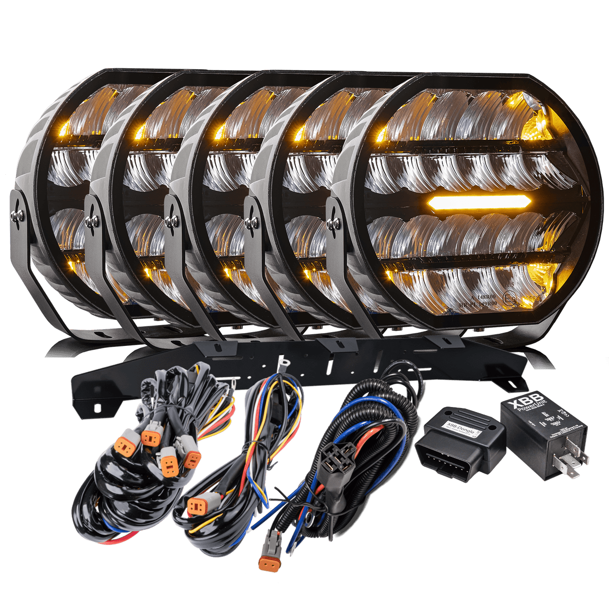 LED ekstra lys Stellar Sort RAD5 >>CANBUS<< – 12.200 lm – 16.480 lm – LUXTAR – produktbillede forfra | LUXTAR