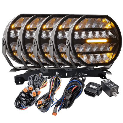 LED ekstra lys Stellar Sort RAD5 >>CANBUS<< – 12.200 lm – 16.480 lm – LUXTAR – produktbillede forfra | LUXTAR