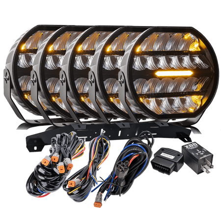 LED ekstra lys Stellar Sort RAD5 >>CANBUS<< – 12.200 lm – 16.480 lm – LUXTAR – produktbillede forfra | LUXTAR