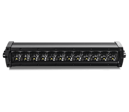 produktbillede forfra viser LUXTAR LED rampe X12 Black Edition 120W 36cm – LUXTAR