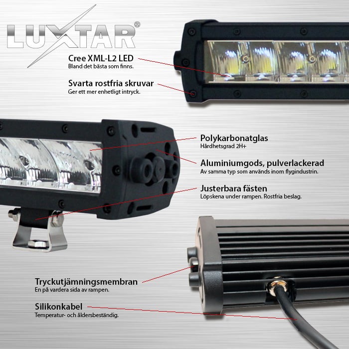LED rampe X18 – Spot 52 cm – 132 W – i brug | LUXTAR