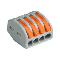 Lever Nut Wire Connector – 4 Port – LXPCT-214 – LUXTAR – produktbild framifrån | LUXTAR