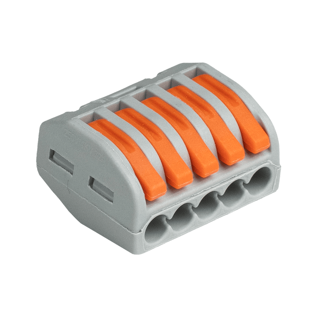 Lever Nut Wire Connector – 5 Port – LXPCT-215 – LUXTAR – produktbild framifrån | LUXTAR