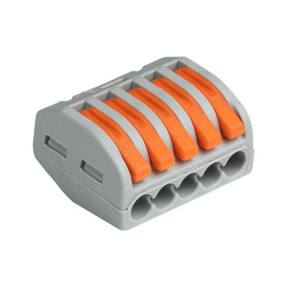 Lever Nut Wire Connector – 5 Port – LXPCT-215 – LUXTAR – produktbild framifrån | LUXTAR
