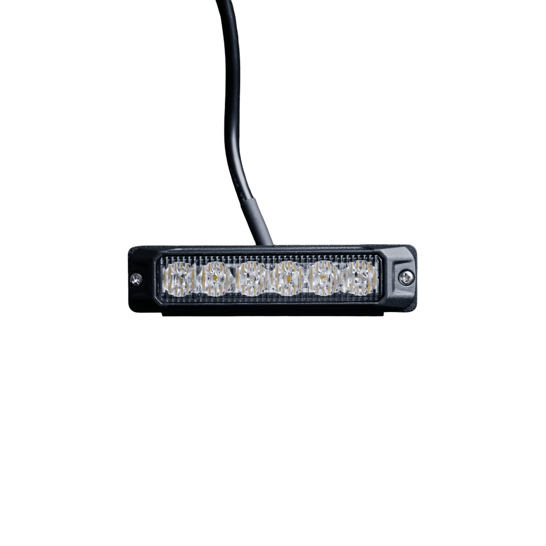 OptiFlux – Advarselslys – Amber 6 LED – 2026-10-30 00:00:00 – IP67, IP69K – LUXTAR – produktbillede forfra | LUXTAR