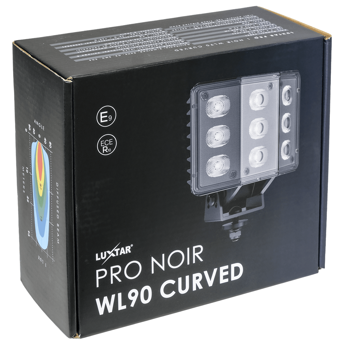 alternativ vinkel på Arbetsljus PRO Noir WL90 Curved – 90W – LUXTAR