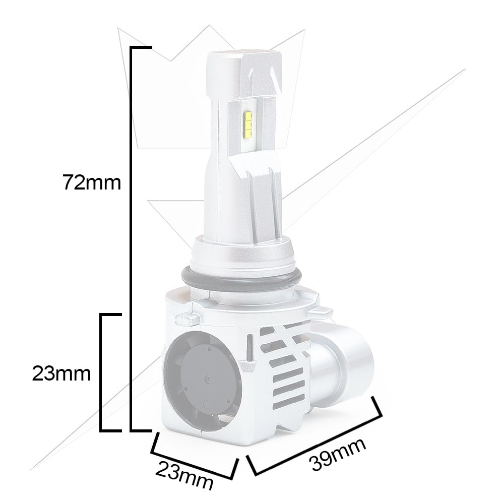 ® Q1 LED 9006 – 25W – 9-32V DC – LUXTAR – emballage og indhold | LUXTAR