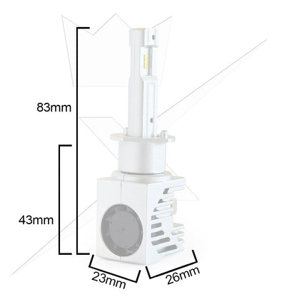 ® Q1 Led H1 – 20W – 9-32V DC – LUXTAR – emballage og indhold | LUXTAR