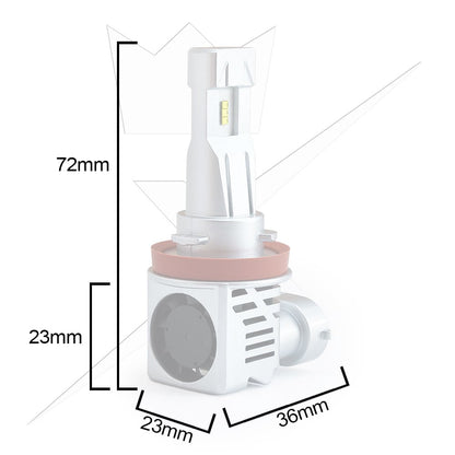 ® Q1 Led H11 – 25W – 9-32V DC – LUXTAR – emballage og indhold | LUXTAR