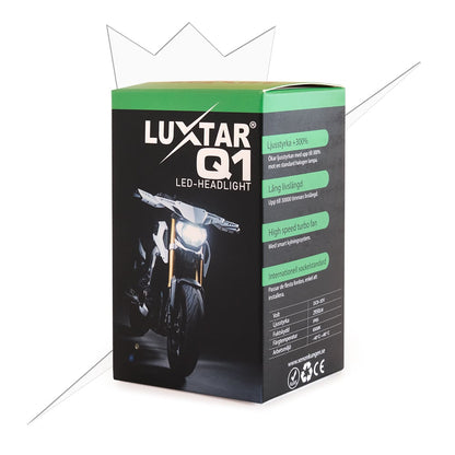 ® Q1 Led H4 – 25W/25W – 9-32V DC – LUXTAR – dimensionsspecifikation | LUXTAR