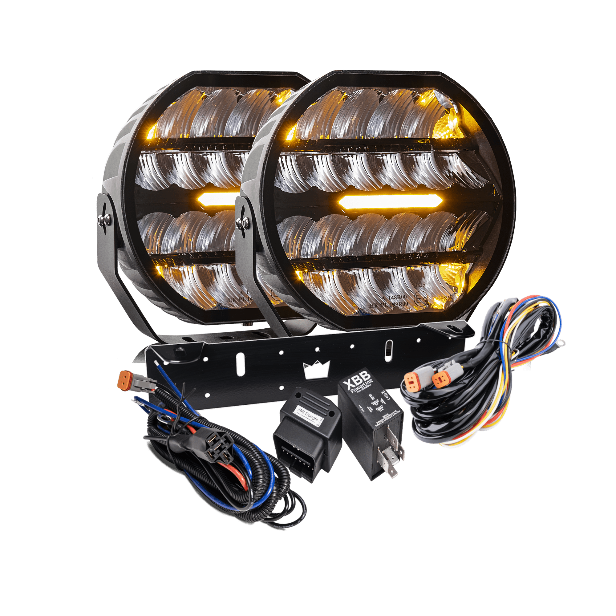 LED ekstra lys Stellar Sort RAD2 >>CANBUS<< – 12.200 lm – 16.480 lm – LUXTAR – produktbillede forfra | LUXTAR