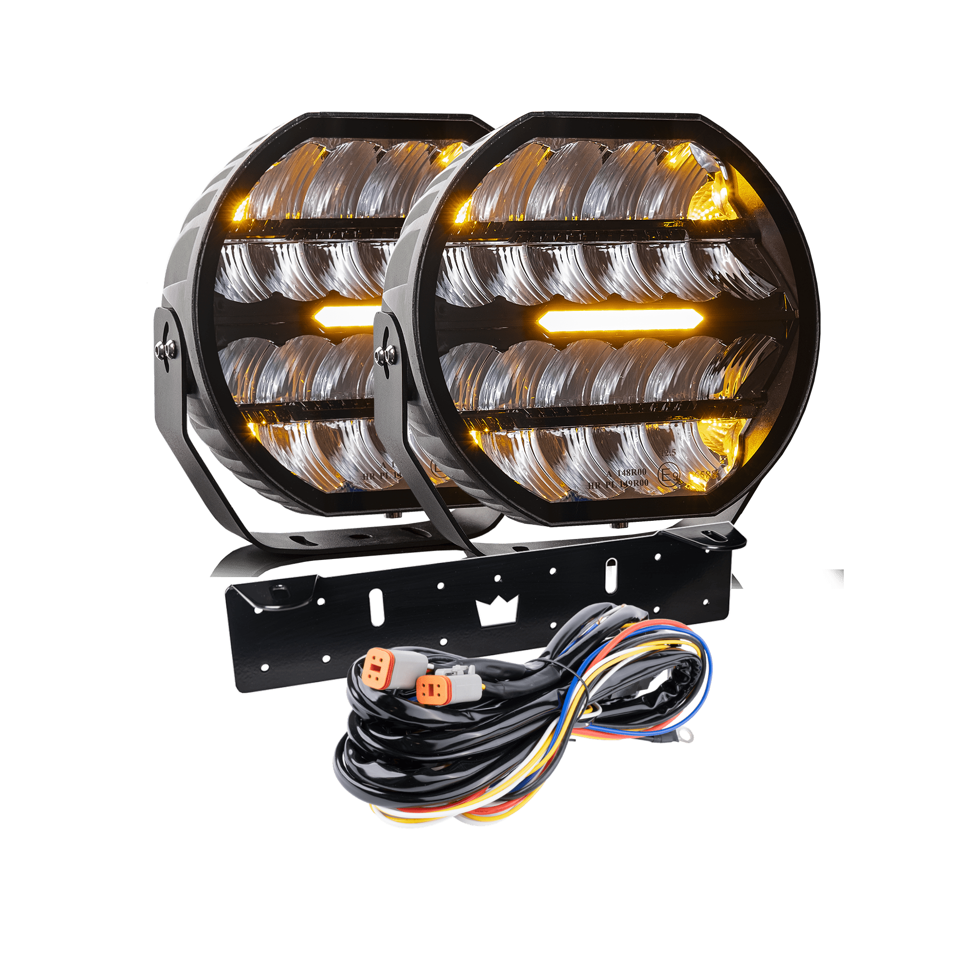 LED ekstralys Stellar Black RAD2 – 12.200 lm – 16.480 lm – LUXTAR – produktbillede forfra | LUXTAR