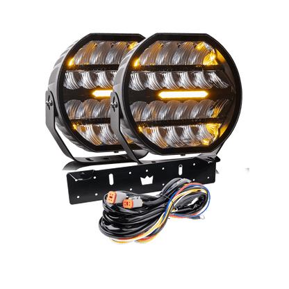 LED ekstralys Stellar Black RAD2 – 12.200 lm – 16.480 lm – LUXTAR – produktbillede forfra | LUXTAR