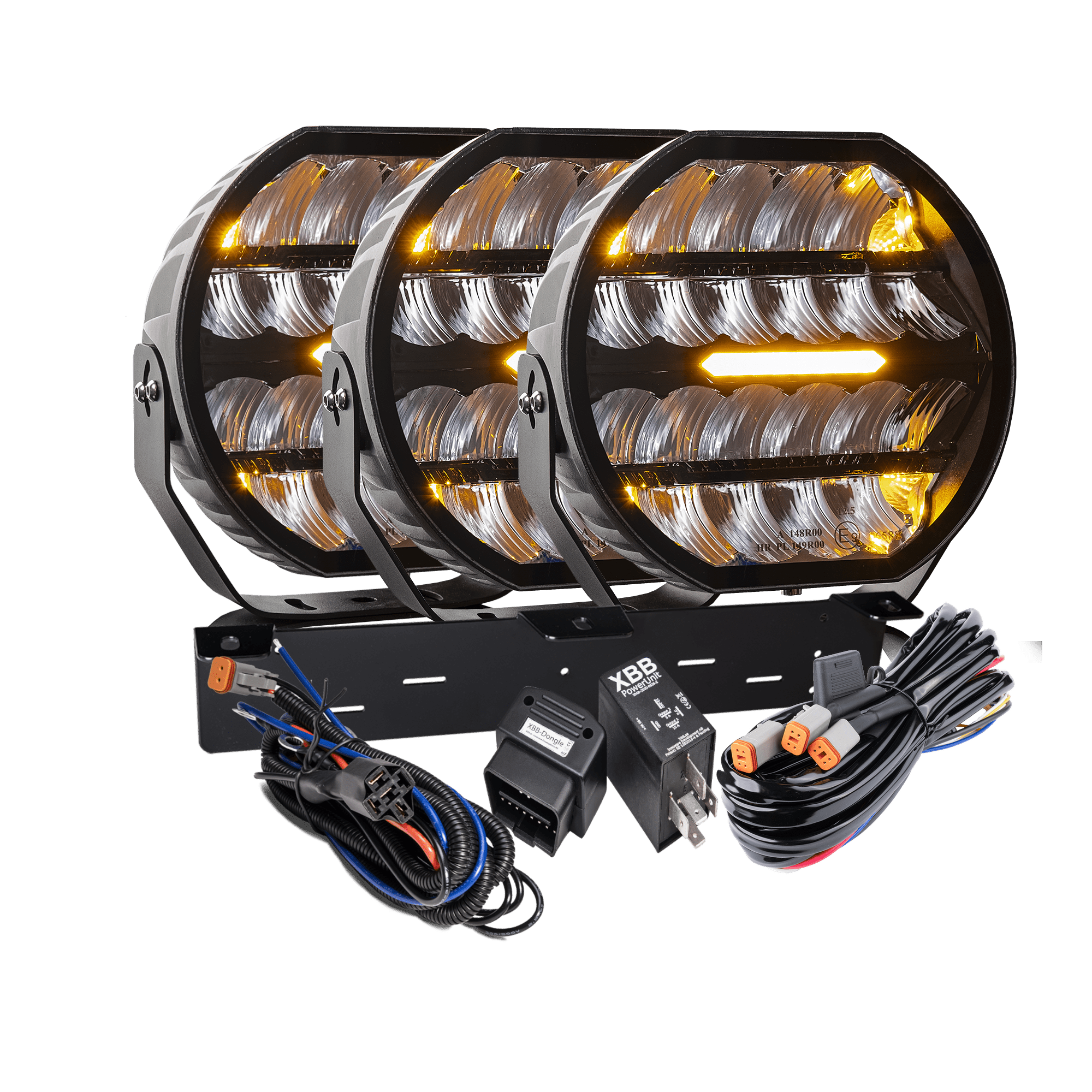 LED ekstra lys Stellar Sort RAD3 >>CANBUS<< – 12.200 lm – 16.480 lm – LUXTAR – produktbillede forfra | LUXTAR