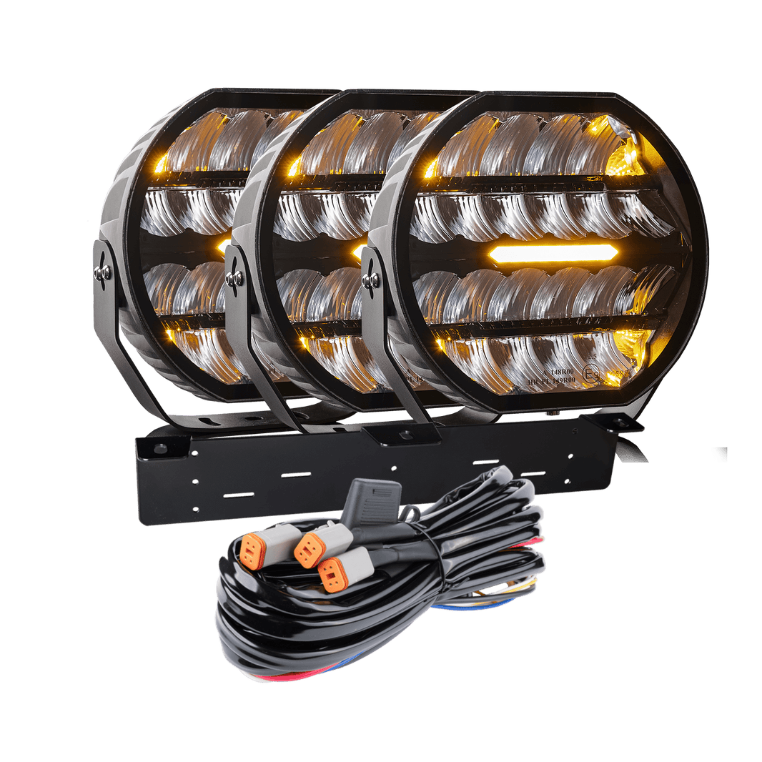 LED ekstralys Stellar Black RAD3 – 12.200 lm – 16.480 lm – LUXTAR – produktbillede forfra | LUXTAR