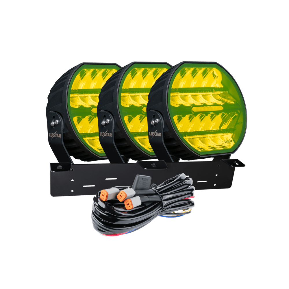 LED-tillægslys Stellar Sort RAD3 – Gul – 12.200 lm – 16.480 lm – LUXTAR – produktbillede forfra | LUXTAR