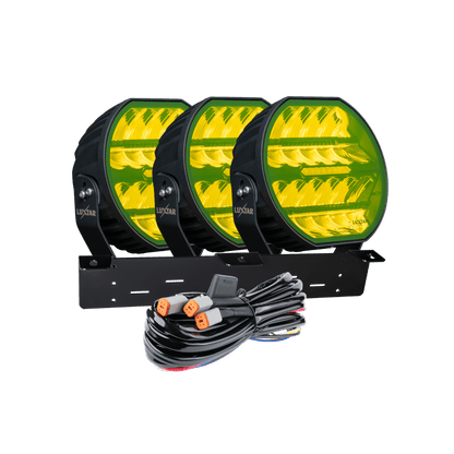 LED-tillægslys Stellar Sort RAD3 – Gul – 12.200 lm – 16.480 lm – LUXTAR – produktbillede forfra | LUXTAR