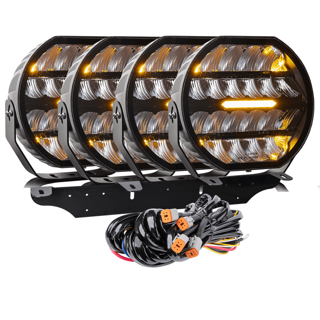 LED ekstralys Stellar Black RAD4 – 12.200 lm – 16.480 lm – LUXTAR – produktbillede forfra | LUXTAR