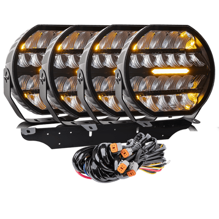 LED ekstralys Stellar Black RAD4 – 12.200 lm – 16.480 lm – LUXTAR – produktbillede forfra | LUXTAR