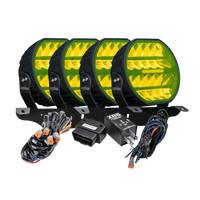 LED-hjælpelys Stellar Sort RAD4 – Gul >>CANBUS<< – 12.200 lm – 16.480 lm – LUXTAR – produktbillede forfra | LUXTAR