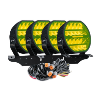 LED-tillægslys Stellar Sort RAD4 – Gul – 12.200 lm – 16.480 lm – LUXTAR – produktbillede forfra | LUXTAR