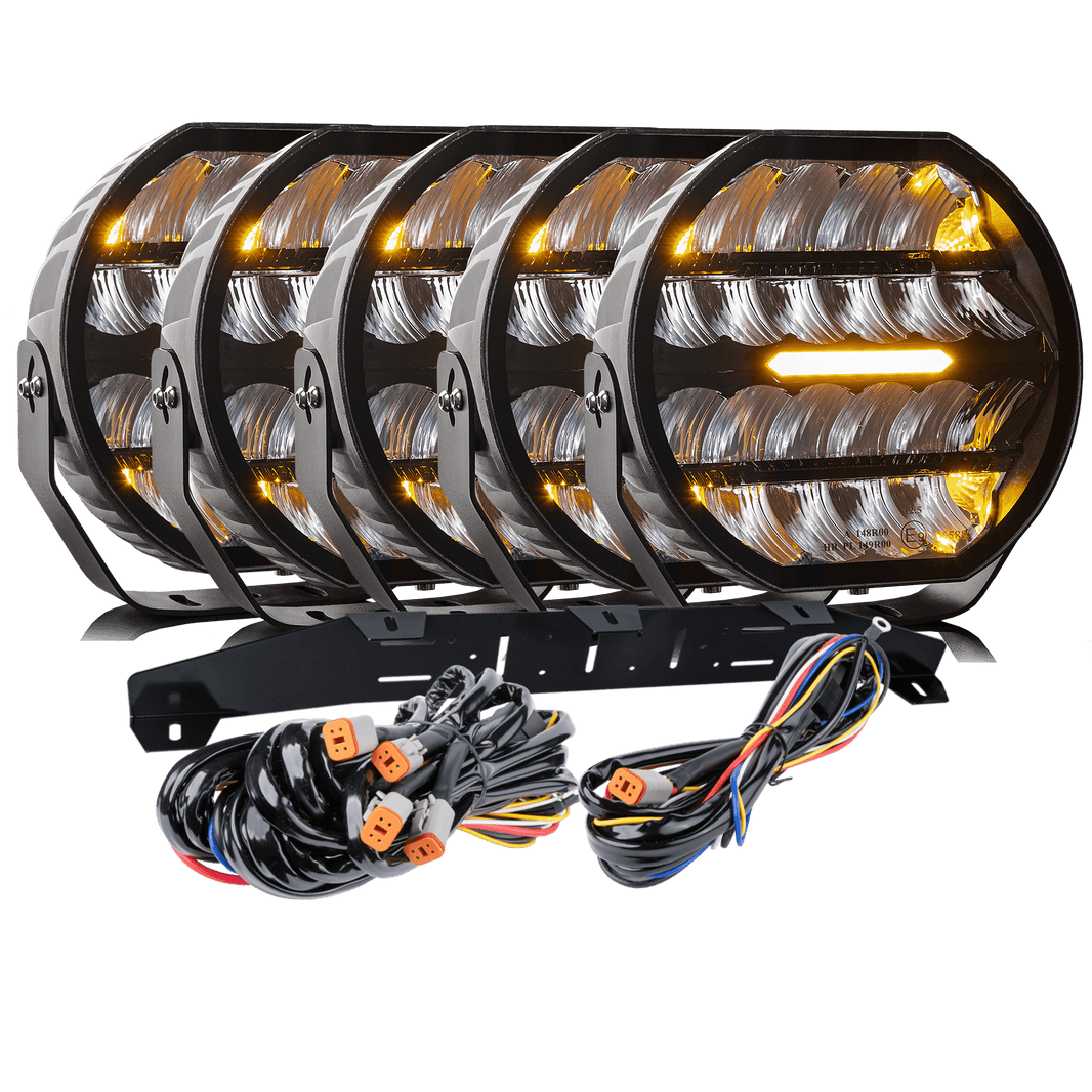 LED ekstralys Stellar Black RAD5 – 12.200 lm – 16.480 lm – LUXTAR – produktbillede forfra | LUXTAR
