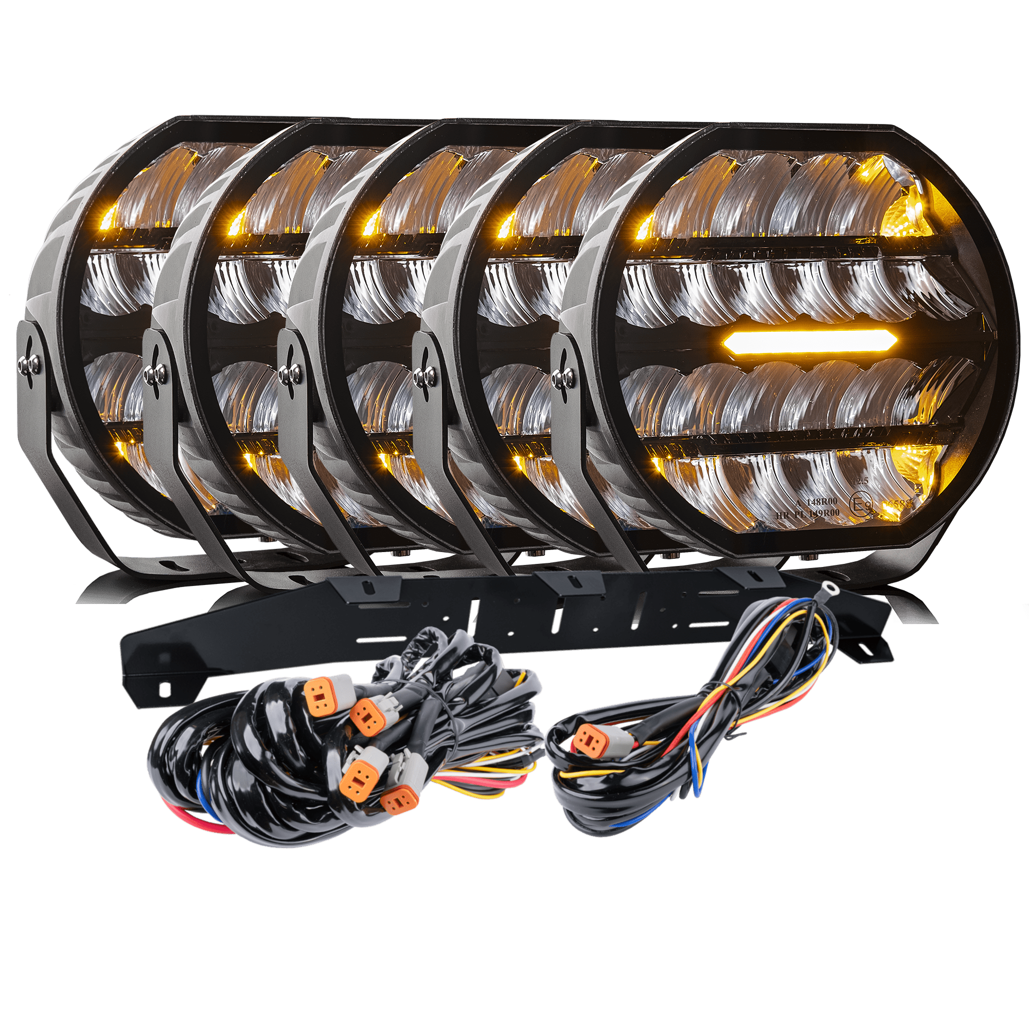 LED ekstralys Stellar Black RAD5 – 12.200 lm – 16.480 lm – LUXTAR – produktbillede forfra | LUXTAR
