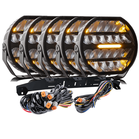 LED ekstralys Stellar Black RAD5 – 12.200 lm – 16.480 lm – LUXTAR – produktbillede forfra | LUXTAR
