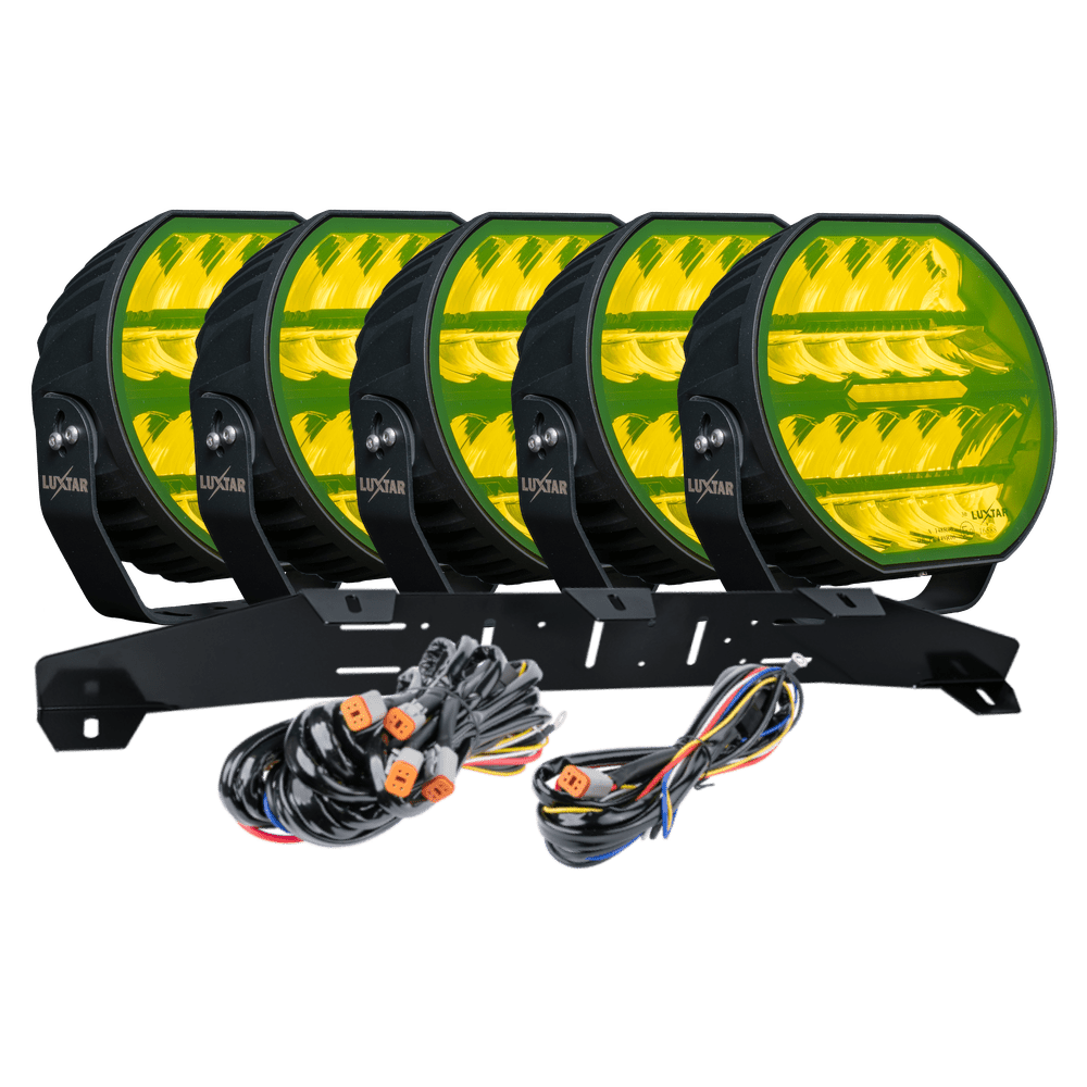 LED-tillægslys Stellar Black RAD5 – Gul – 12.200 lm – 16.480 lm – LUXTAR – produktbillede forfra | LUXTAR