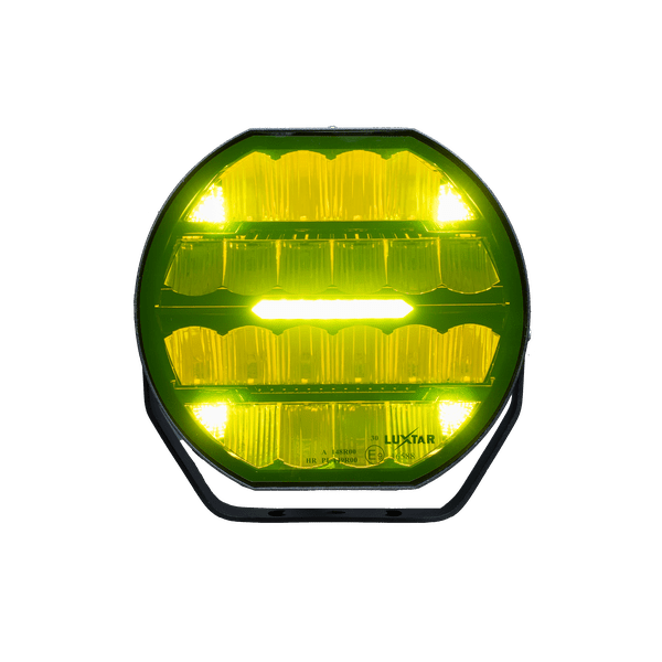 LED-tillægslys Stellar Dynamic 9" Sort – Gul – 12.200 lm – 16.480 lm – LUXTAR – produkt set fra siden | LUXTAR
