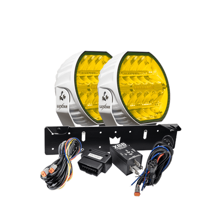 LED-hjælpelys Stellar Hvid RAD2 – Gul >>CANBUS<< – 12.200 lm – 16.480 lm – LUXTAR – produktbillede forfra | LUXTAR