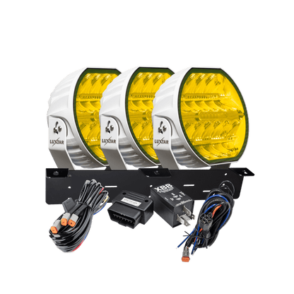 LED ekstra lys Stellar White RAD3 – Gul >>CANBUS<< – 12.200 lm – 16.480 lm – LUXTAR – produktbillede forfra | LUXTAR