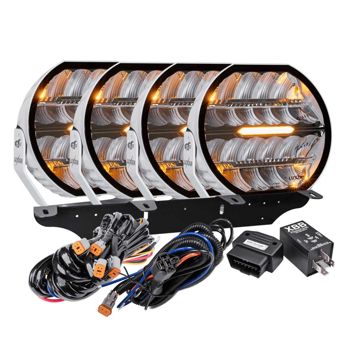 LED ekstra lys Stellar White RAD4 >>CANBUS<< – 12.200 lm – 16.480 lm – LUXTAR – produktbillede forfra | LUXTAR