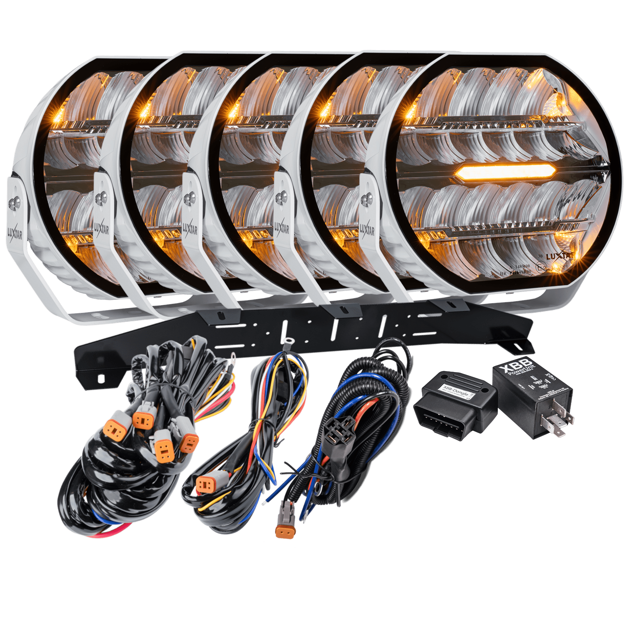 LED-hjælpelys Stellar White RAD5 >>CANBUS<< – 12.200 lm – 16.480 lm – LUXTAR – produktbillede forfra | LUXTAR