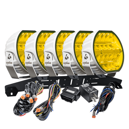 LED ekstra lys Stellar White RAD5 – Gul >>CANBUS<< – 12.200 lm – 16.480 lm – LUXTAR – produktbillede forfra | LUXTAR