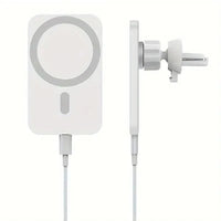 Magnetisk trådløs biloplader med telefonholder - Hurtigoplader til iPhone (MagSafe) - Carlevel - 