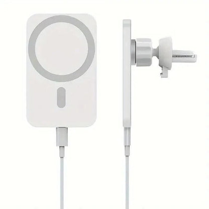Magnetisk trådløs biloplader med telefonholder - Hurtigoplader til iPhone (MagSafe) - Carlevel - 