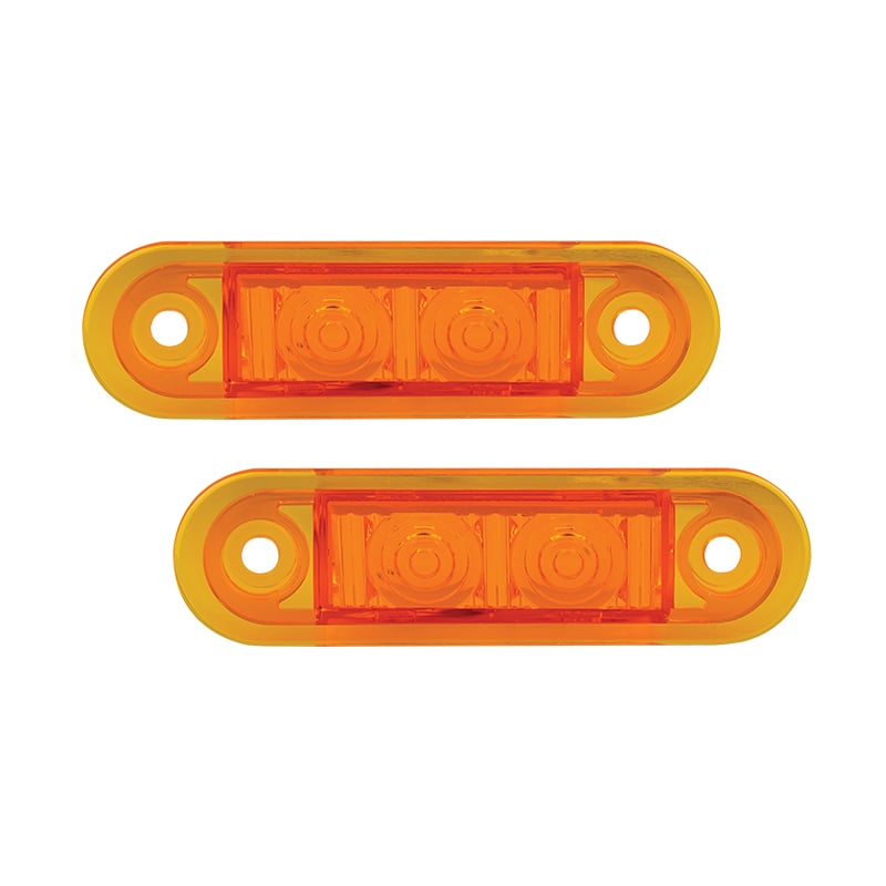 Markeringslys 2 - LED AMBER 12/24V (2-pak) - produktbillede forfra | LEA