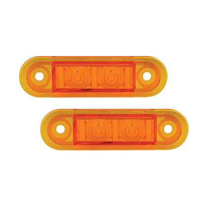 Markeringslys 2 - LED AMBER 12/24V (2-pak) - produktbillede forfra | LEA